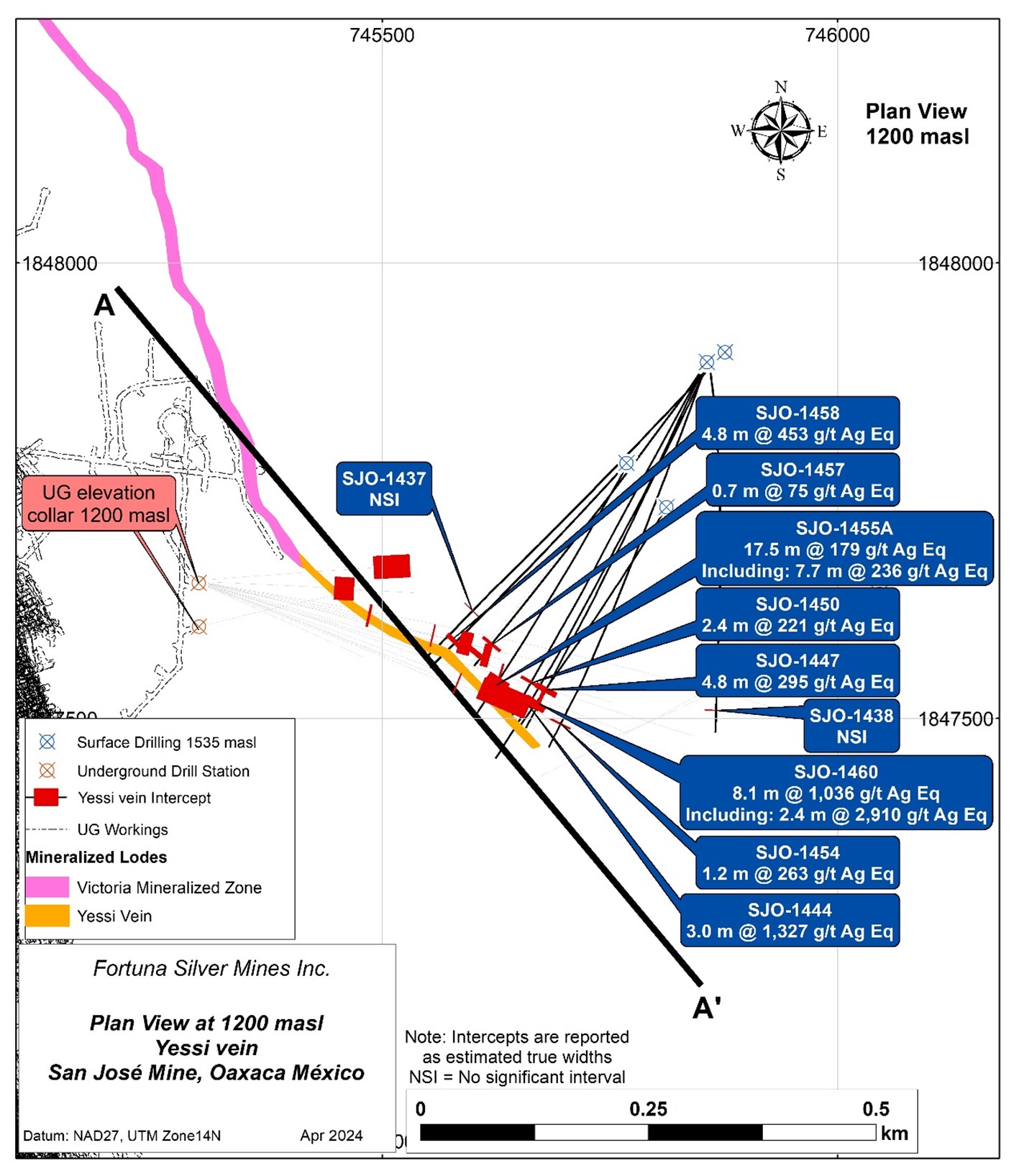 Yessi vein plan view